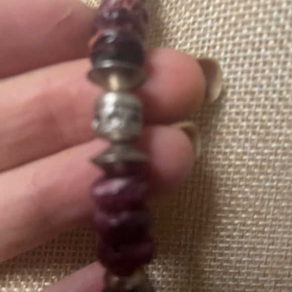 #2 Native American purple spiny oyster and sterling silver necklace - Picture 4 of 10